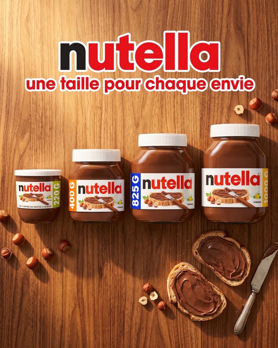 Campagne marketing Nutella par Kévin Vigreux, visuels générés par IA