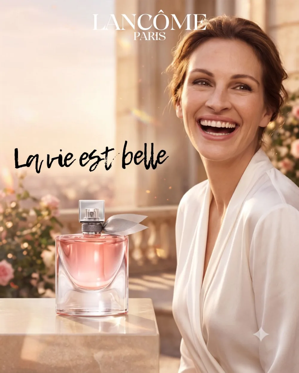 Parfum Lancôme La Vie Est Belle, campagne créée par Kévin Vigreux, visuels générés par IA — voir tous les visuels